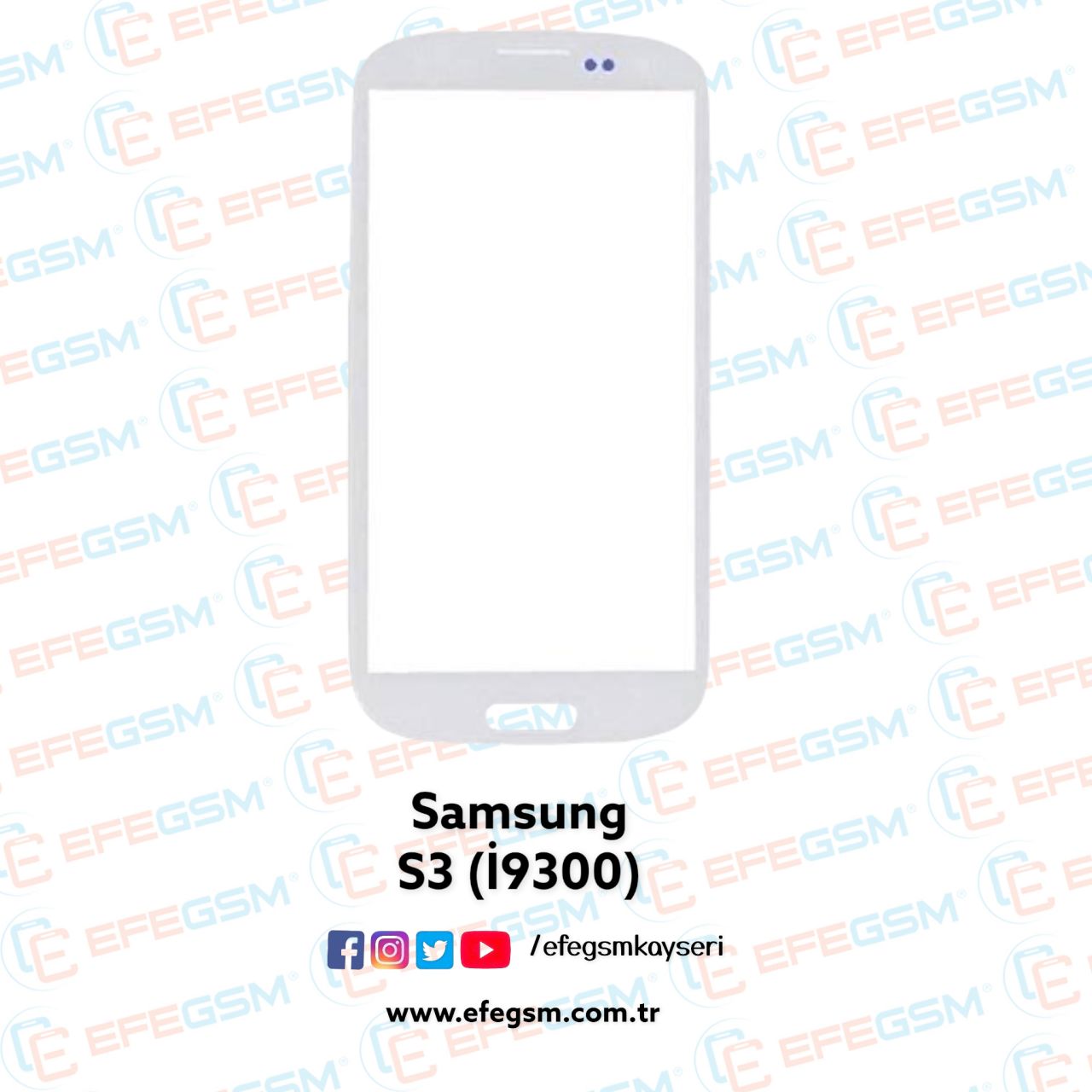 Samsung S3 (İ9300) Ocalı Cam Siyah
