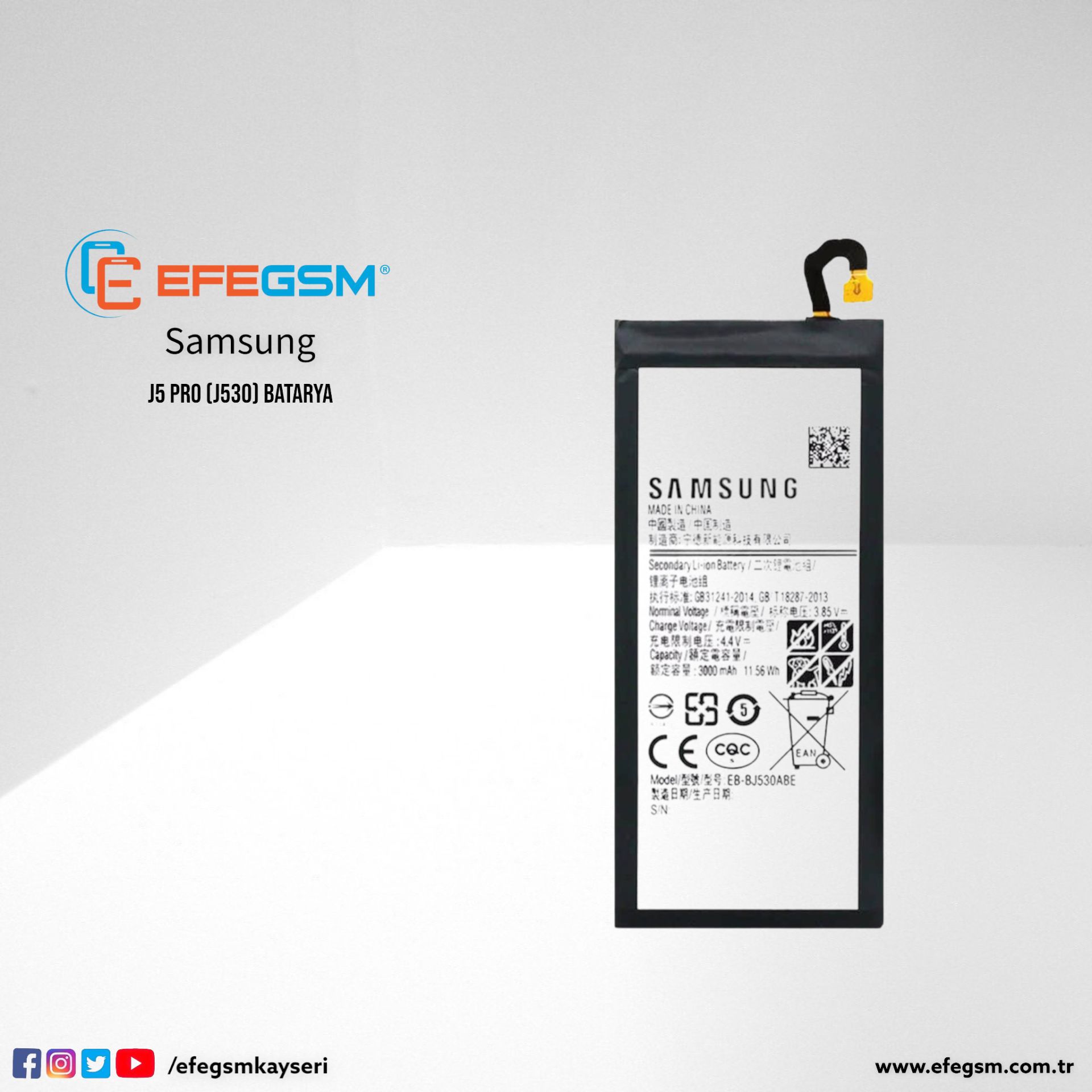 Samsung J5 Pro (J530) Batarya