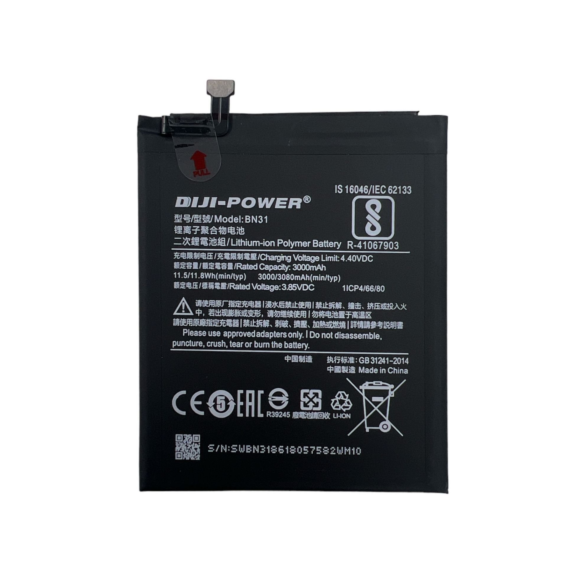 Diji Power Mi A1 (BN31) 3080 mAh Batarya