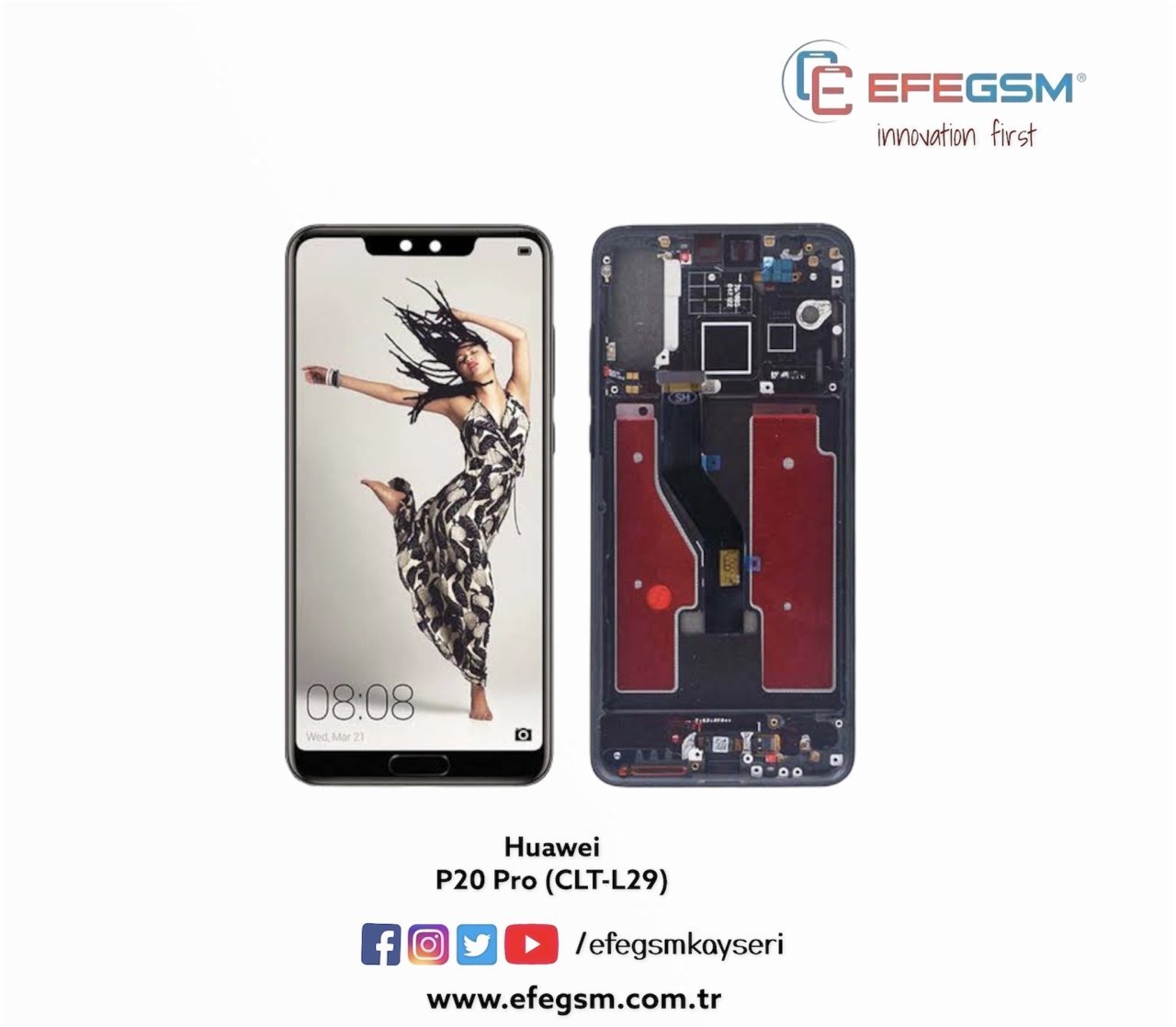 Huawei P20 Pro (CLT-L29) Servis Ekran Alacakaranlık