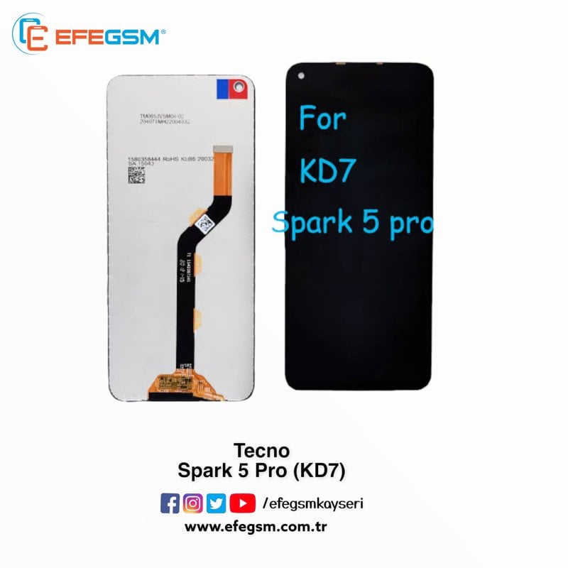 Tecno Spark 5 Pro (KD7) Ekran