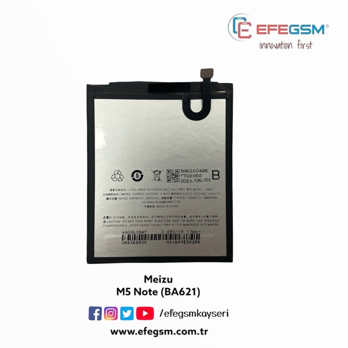 Meizu M5 Note (BA612) Batarya