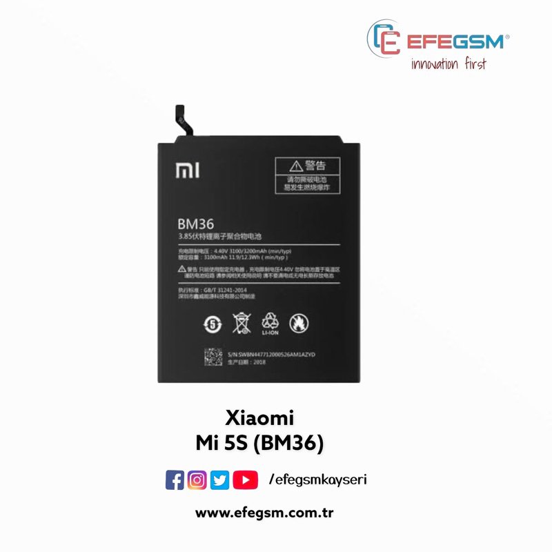 Xiaomi Mi5s (BM36) Batarya