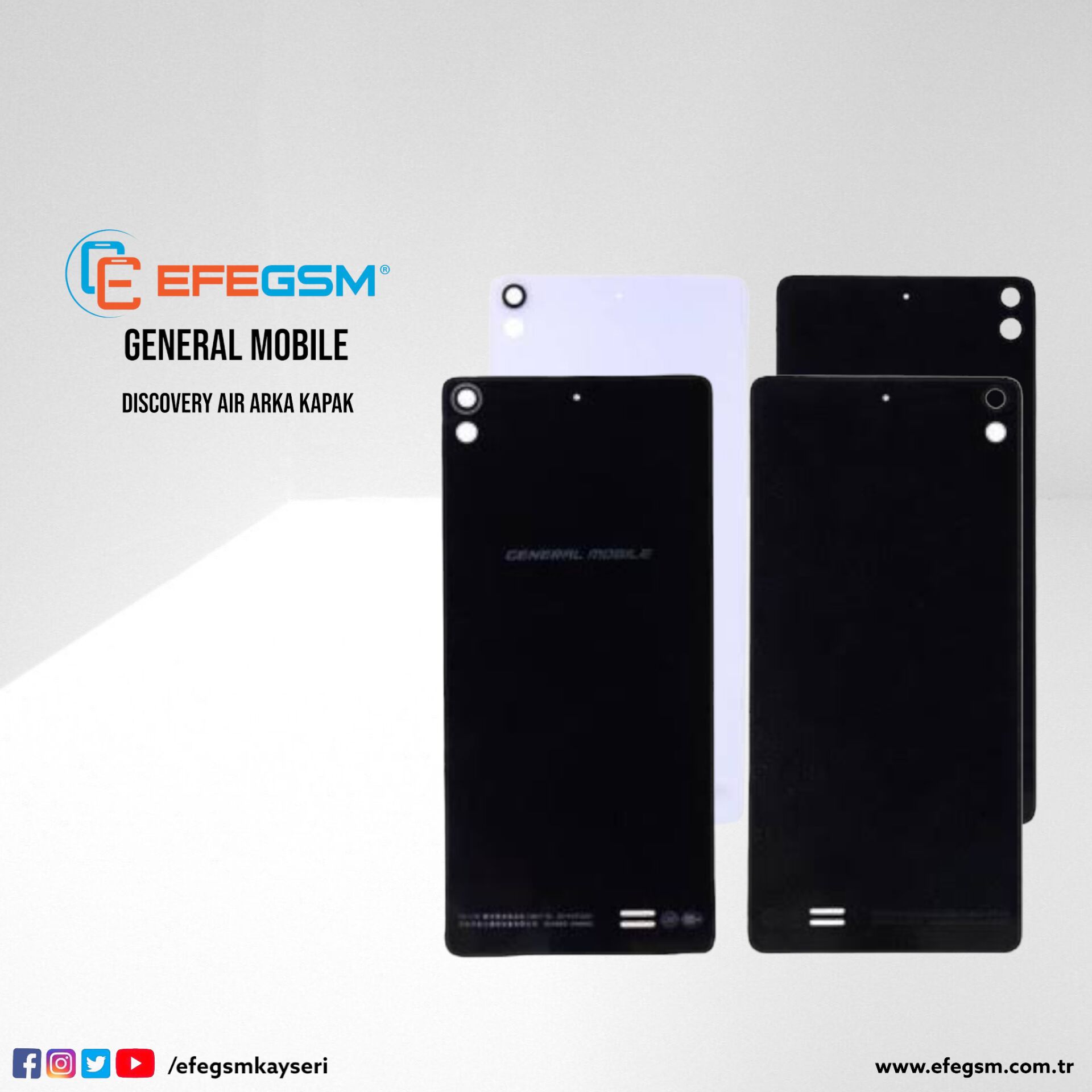 General Mobile Discovery Air Arka Kapak Siyah