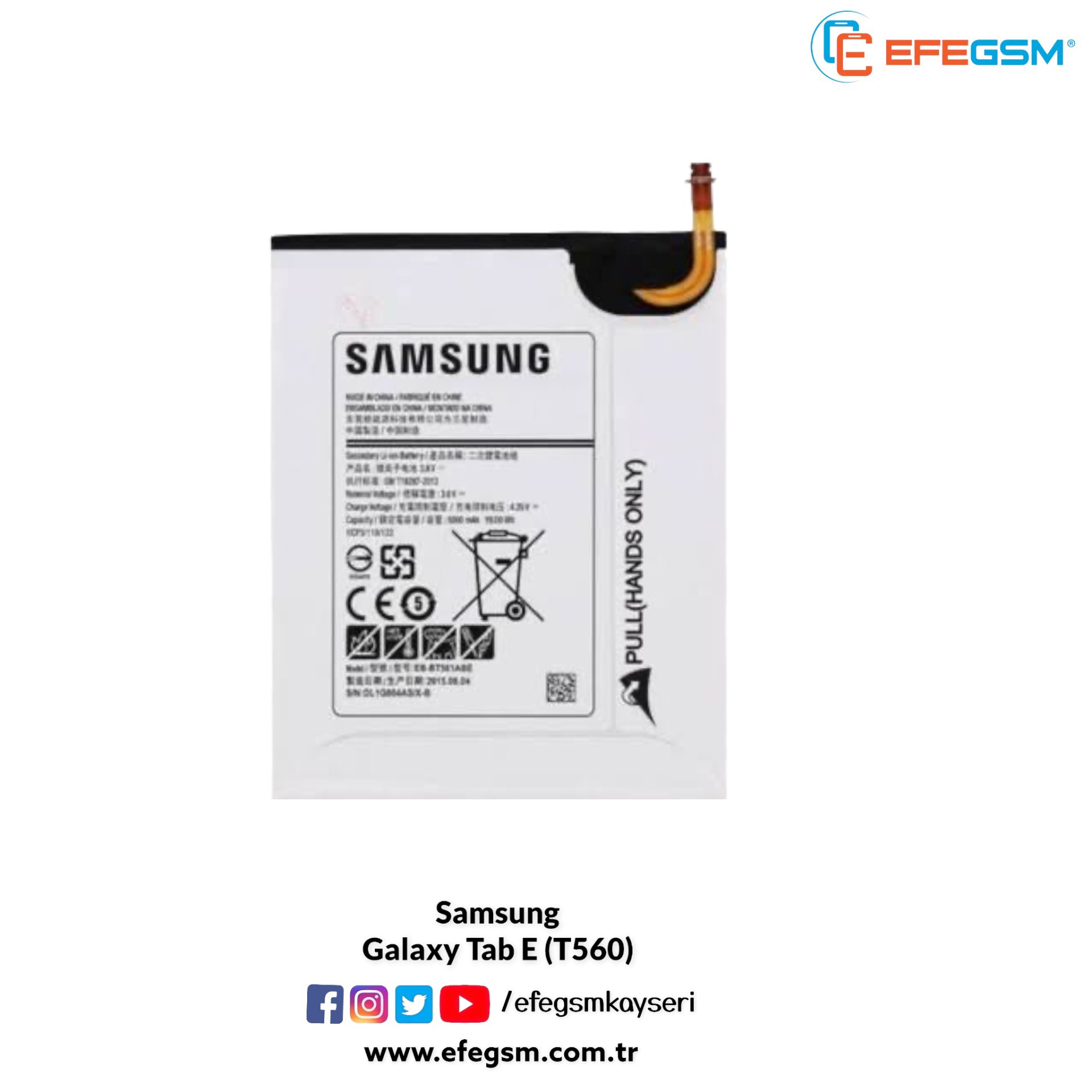 Samsung Galaxy Tab E (T560) Batarya