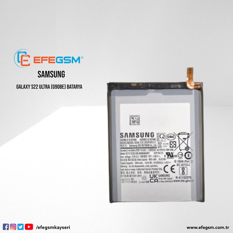 Samsung Galaxy S22 Ultra (G908E) Batarya