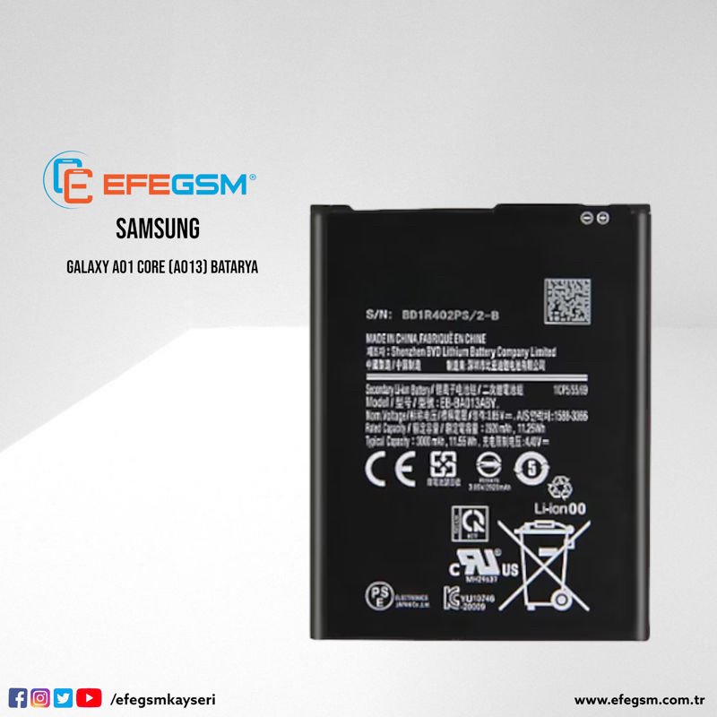 Samsung Galaxy A01 Core (A013) Batarya