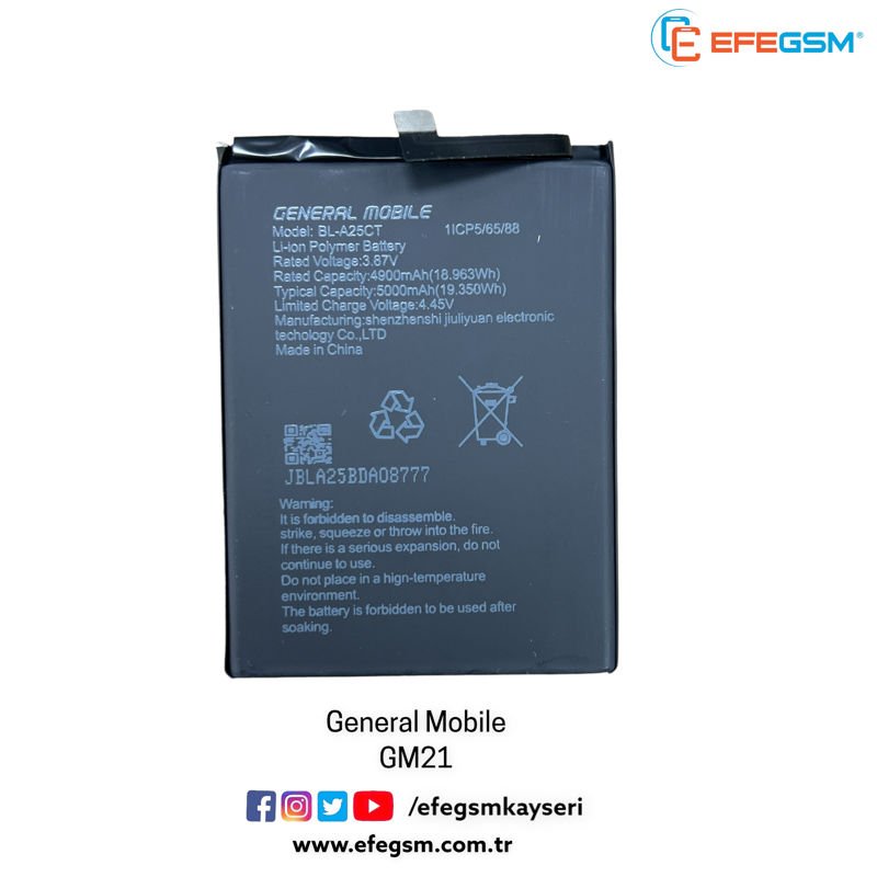 General Mobile GM21 Batarya
