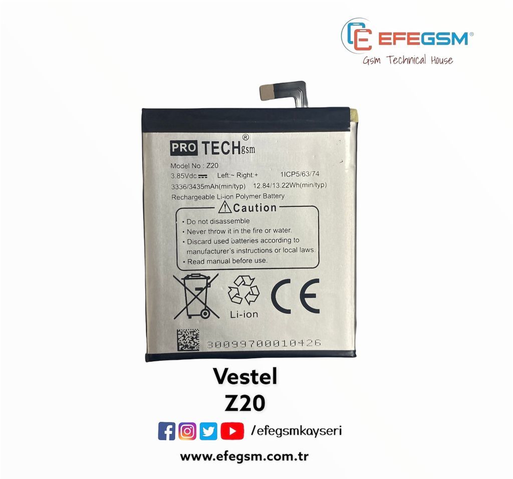 Vestel Z20 Batarya
