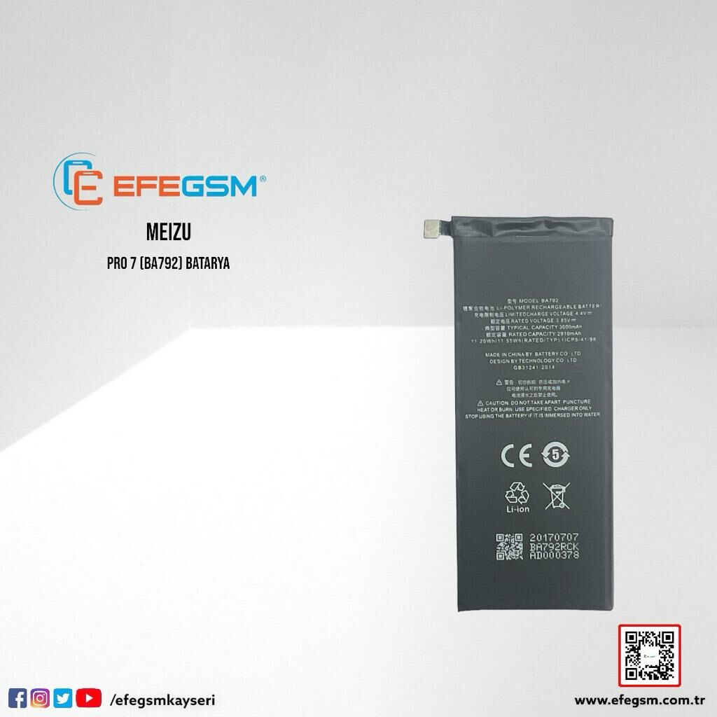 Meizu Pro 7 (BA792) Batarya