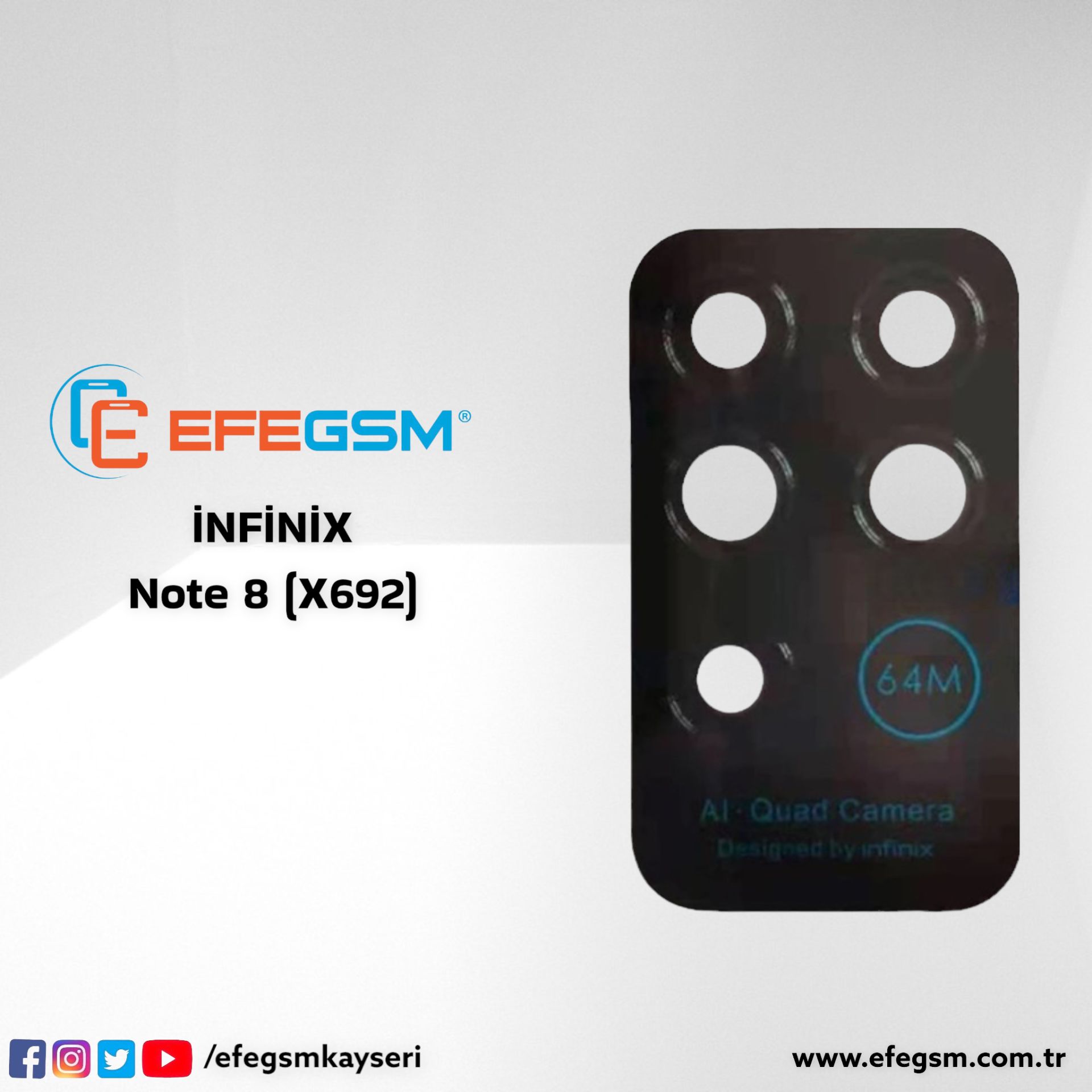 İnfinix Note 8 (X692) Kamera Lens