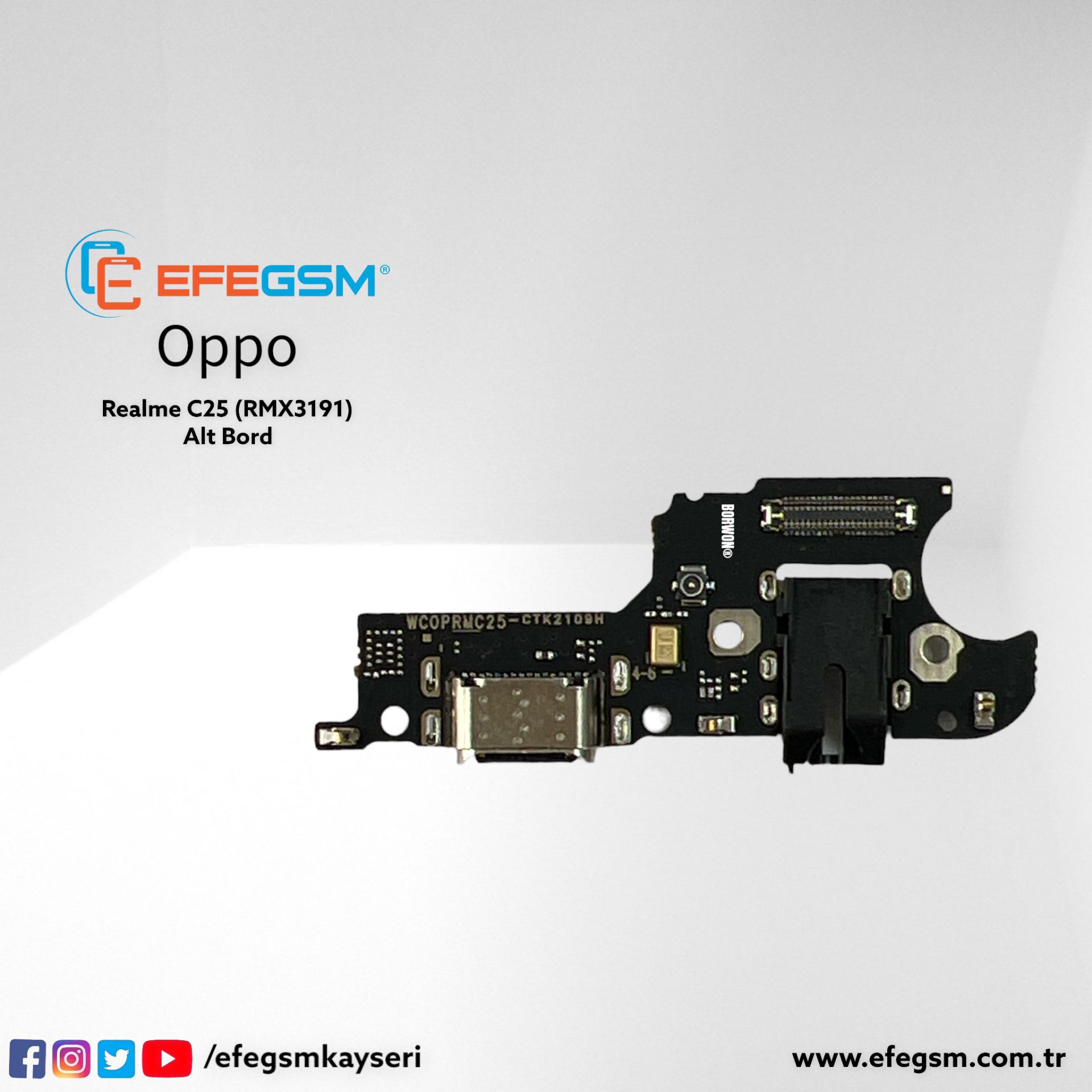 Oppo Realme C25 (RMX3191) Alt Bord