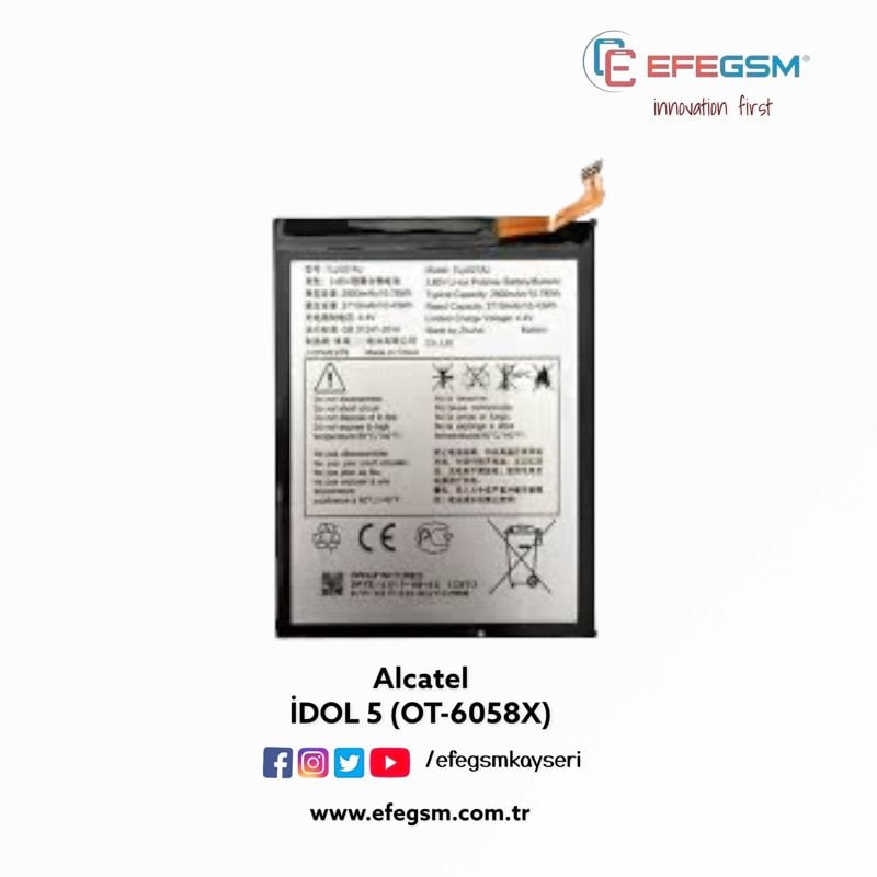 Alcatel İdol 5 (OT-6058X) Batarya