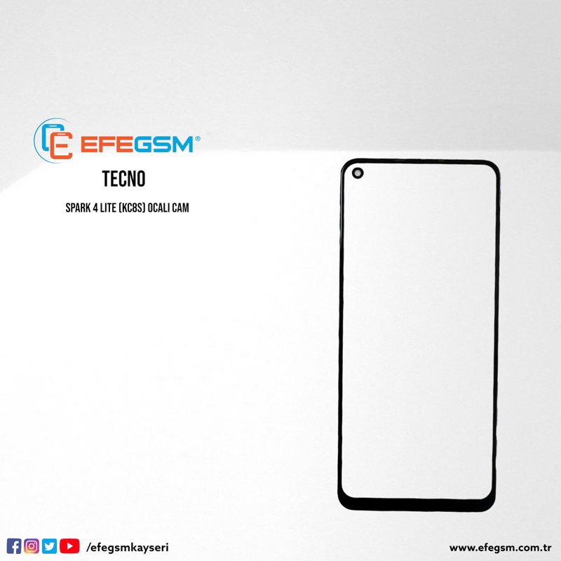 Tecno Spark 4 Lite (KC8S) Ocalı Cam