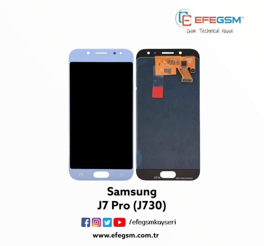 Samsung Galaxy J7 Pro (J730) Ekran Mavi