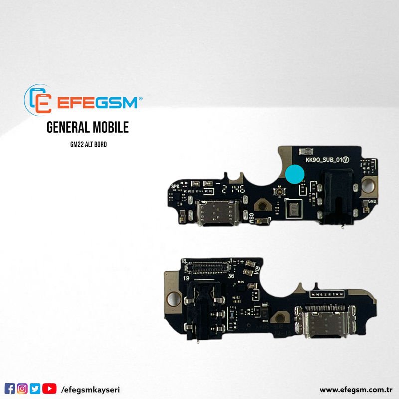 General Mobile GM22 Plus Alt Bord