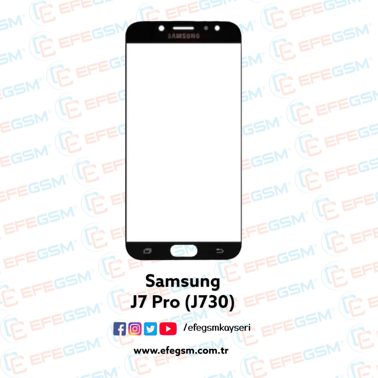 Samsung Galaxy J7 Pro (J730) Ocalı Cam Mavi