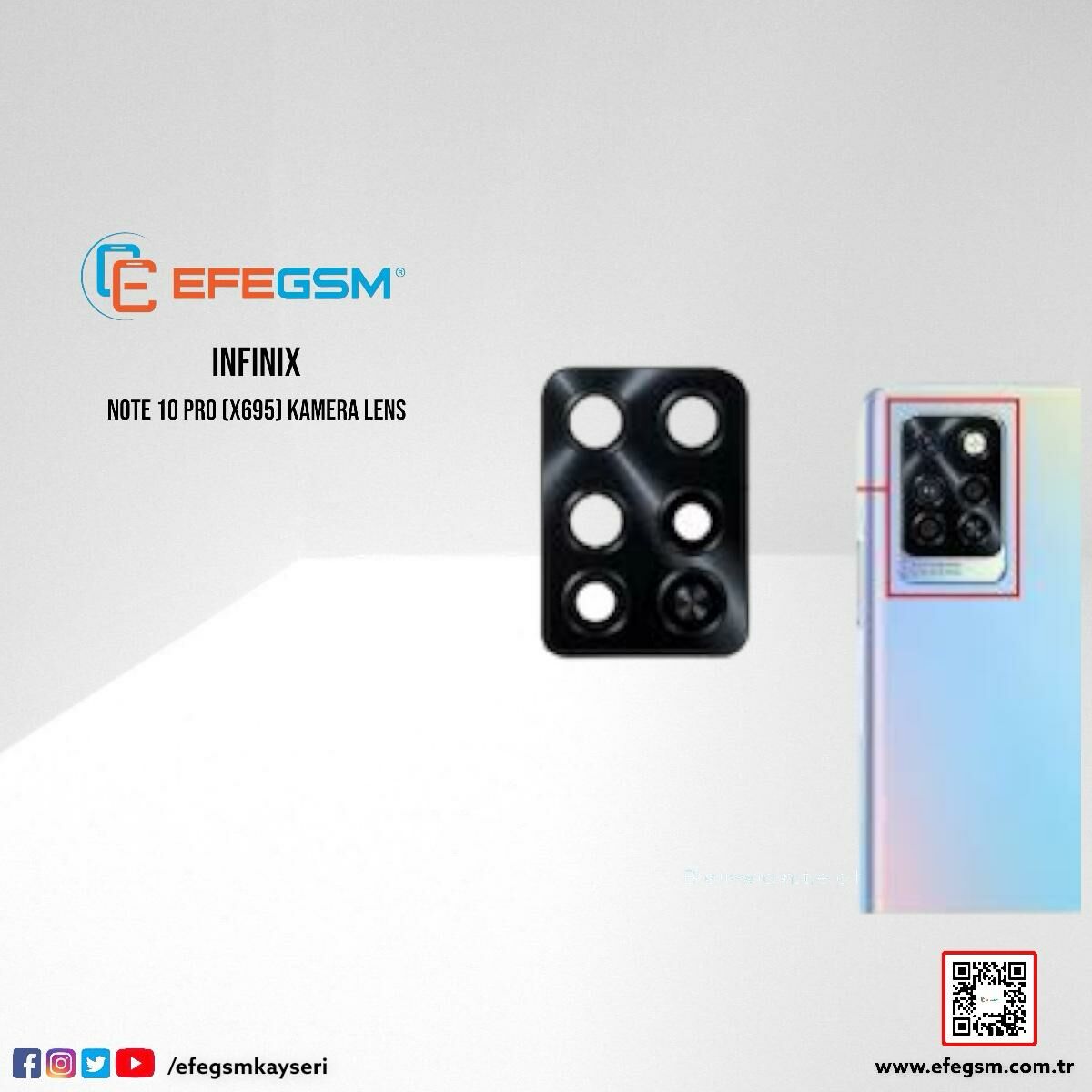 İnfinix Note 10 Pro (X695) Kamera Lens