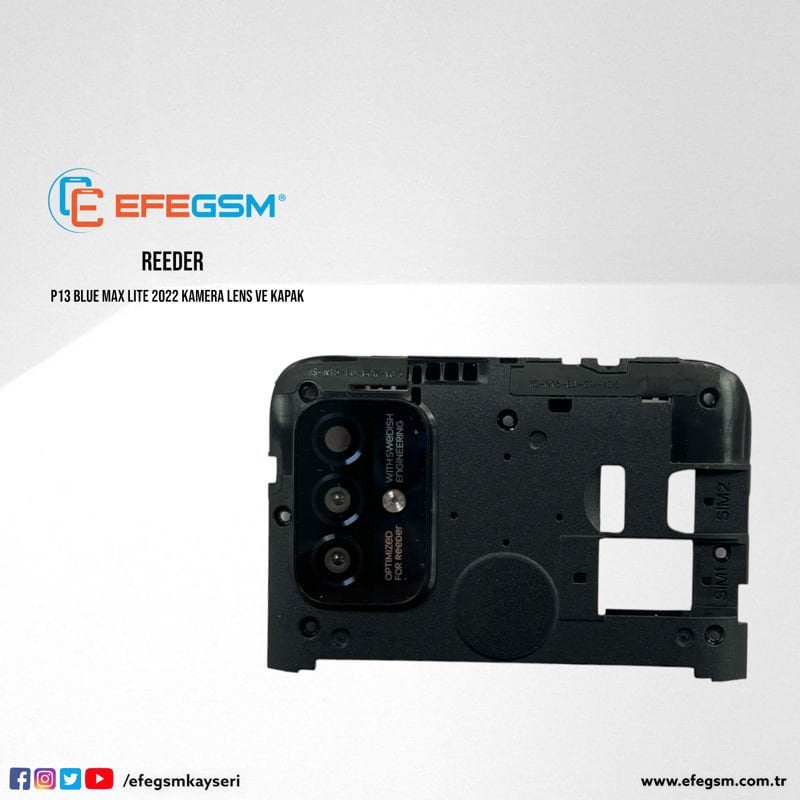 Reeder P13 Blue Max Lite 2021 Kamera Lens Kapak