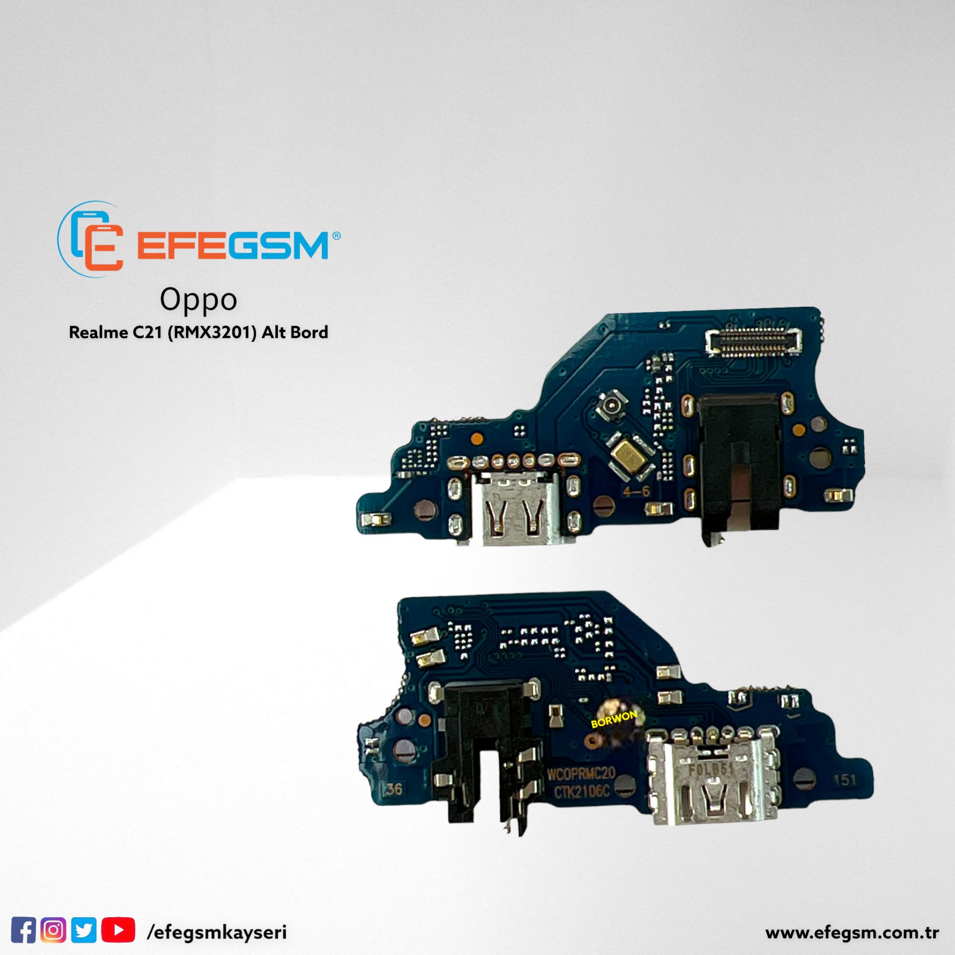 Oppo Realme C21 (RMX3201) Alt Bord