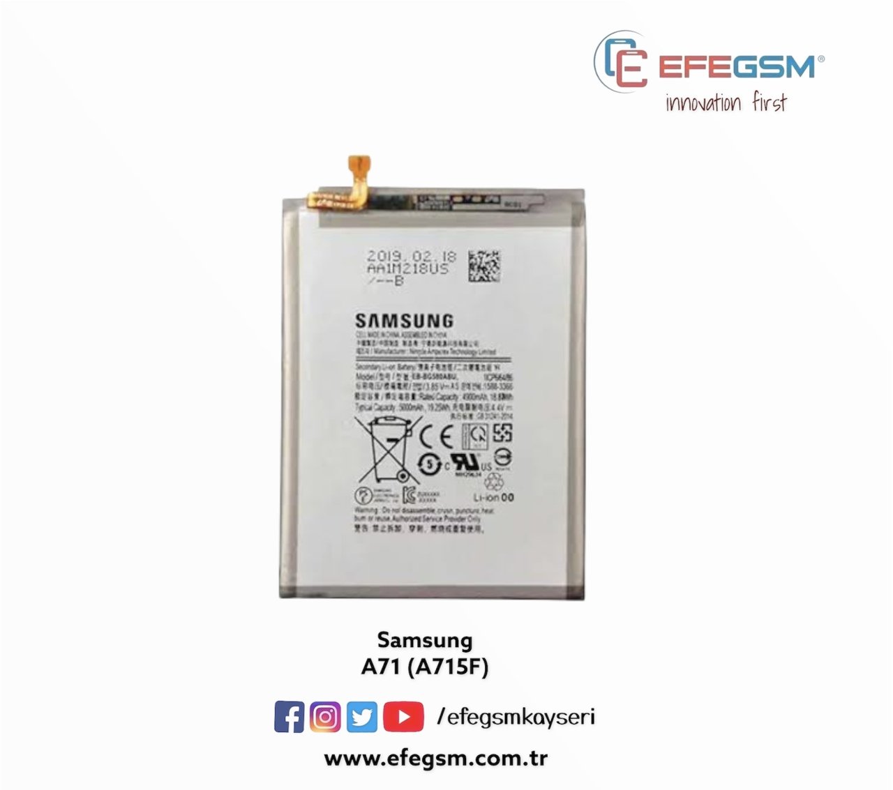 Samsung A71 (A715F) Batarya