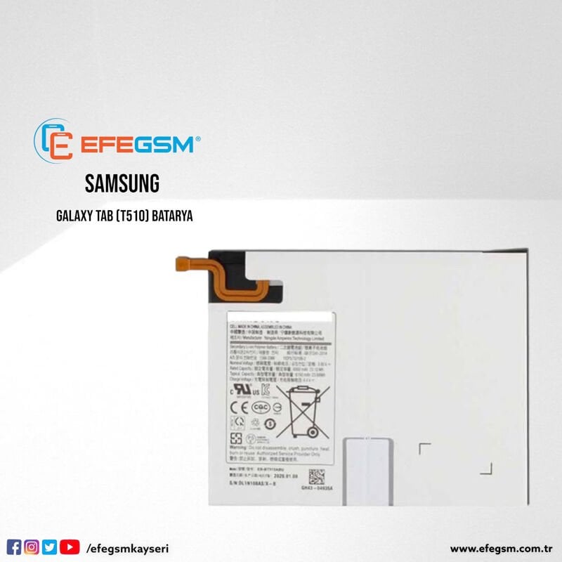 Samsung Galaxy Tab A (T510) Batarya