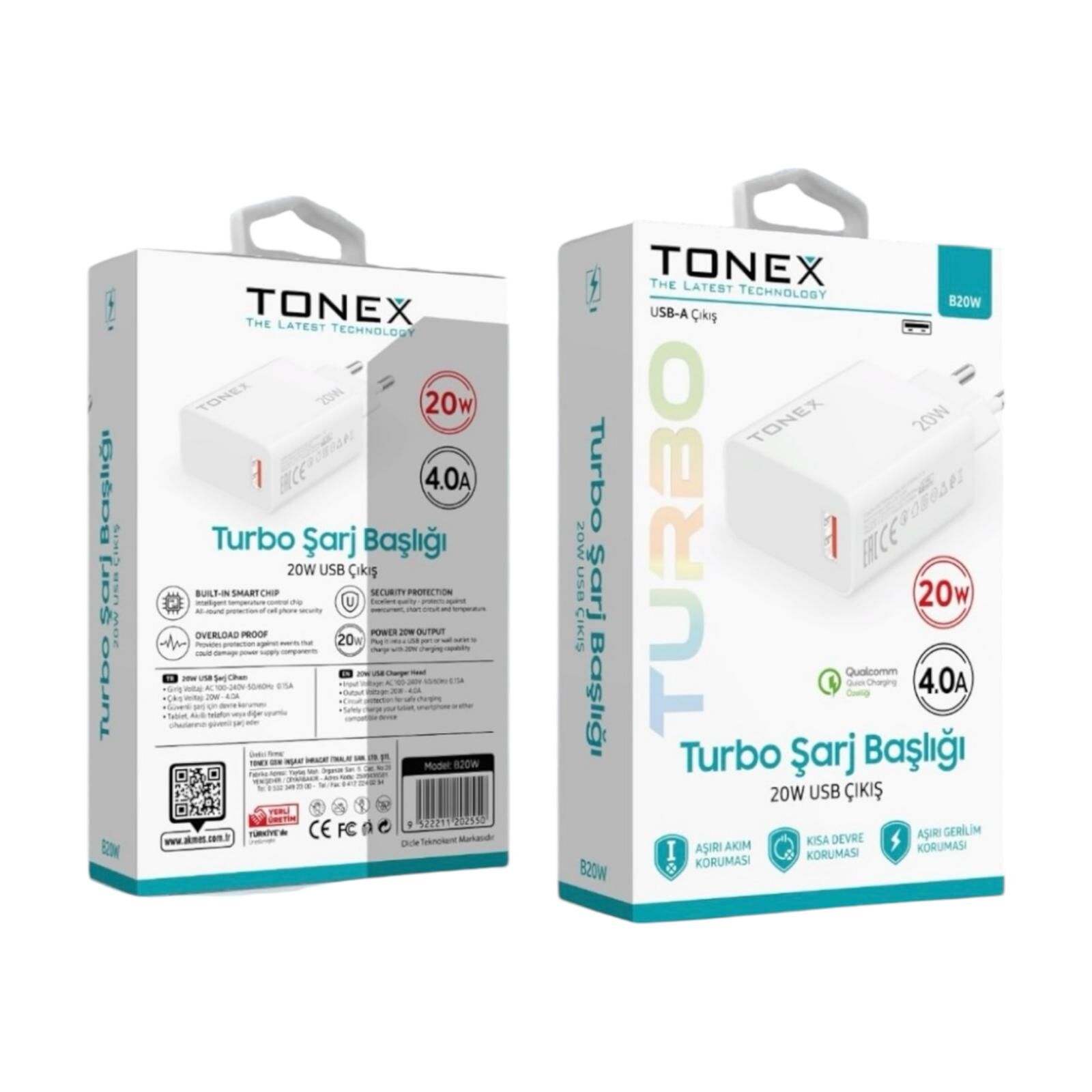 Tonex 4.0A 20W Turbo Usb Başlık