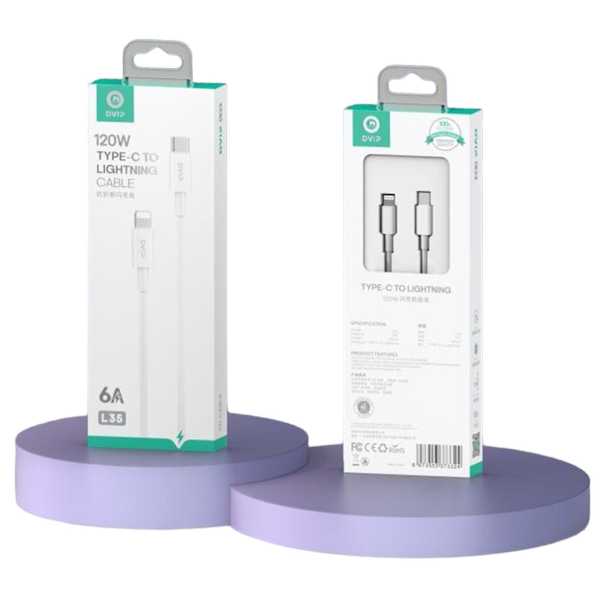 DVIP Type-c To Lightning L35 120W 6A Usb Kablo