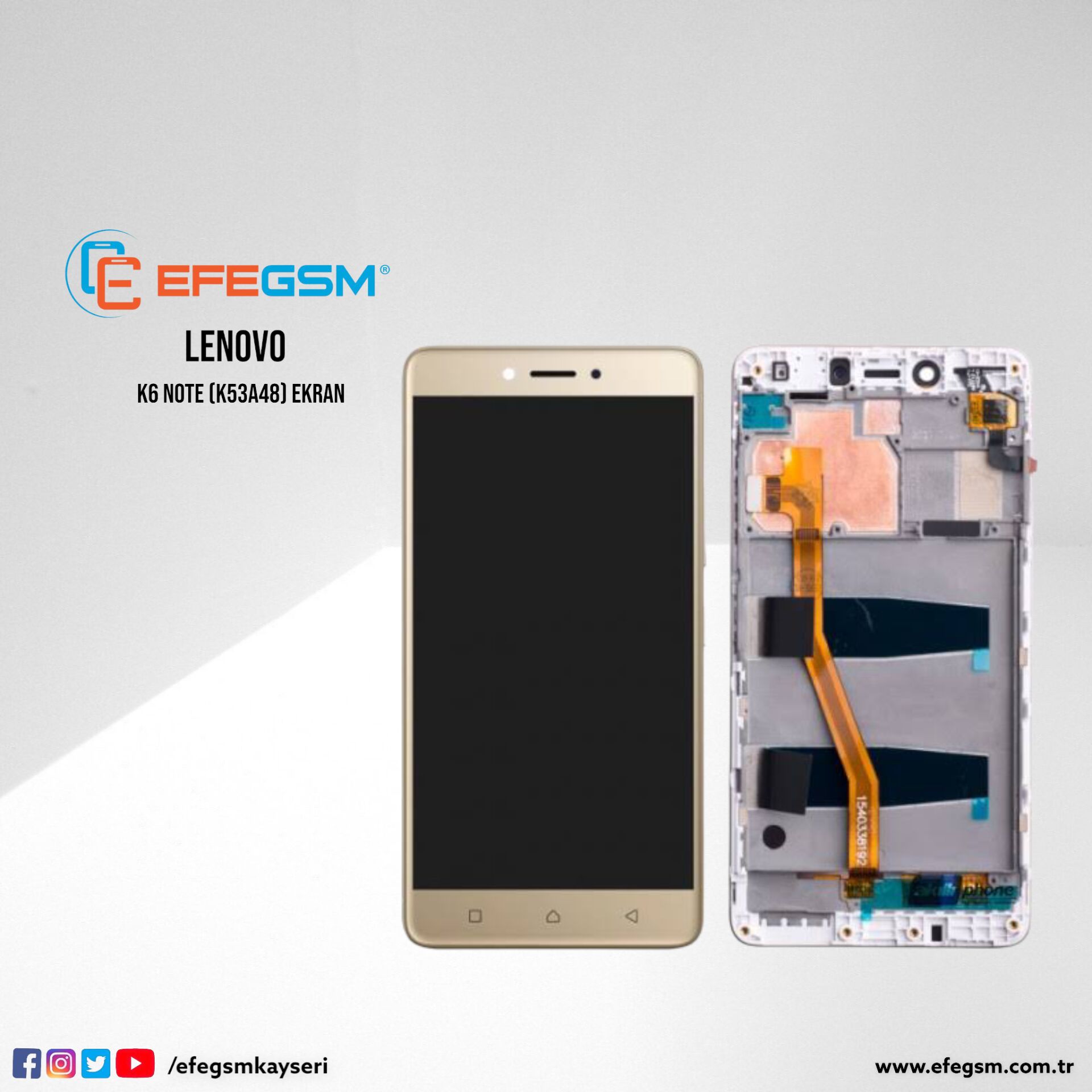 Lenovo K6 Note (K53a458) Ekran Siyah