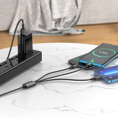 Borofone BX72 3 İN 1 MİCRO+TYPE-C+İP Usb Kablo