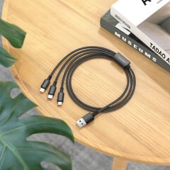 Borofone BX72 3 İN 1 MİCRO+TYPE-C+İP Usb Kablo