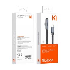 Mcdodo CA-3360 Type-C to Type-C Açılı Hızlı Şarj & Data Kablosu 1.2m