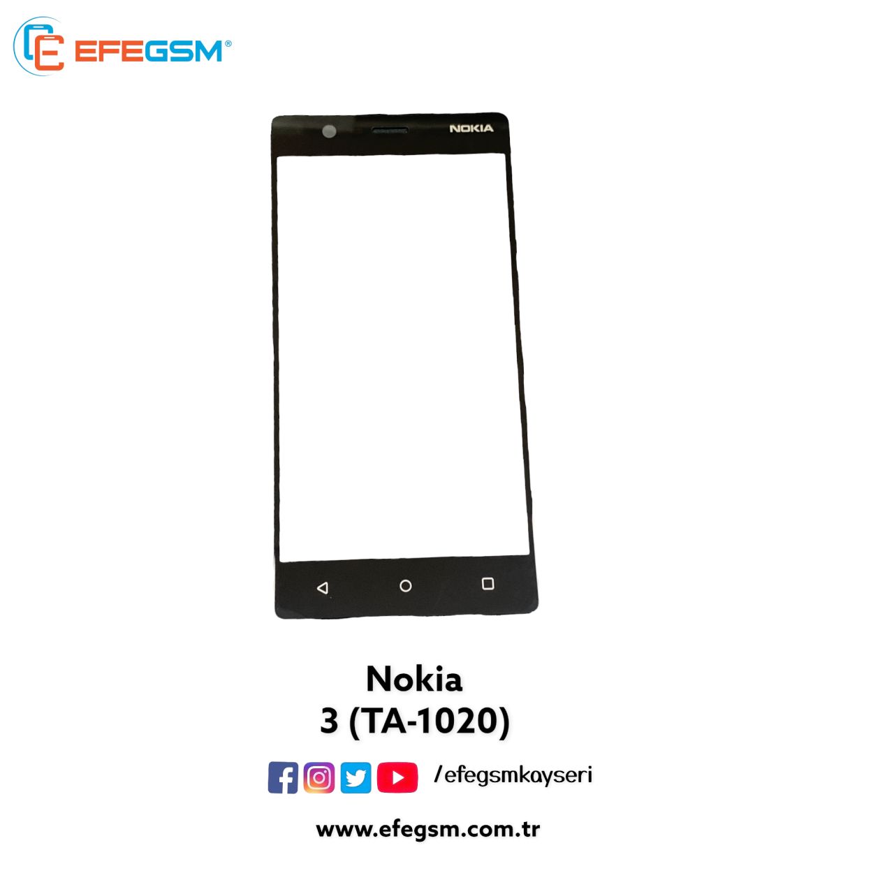 Nokia 3 (TA-1020) Ocalı Cam