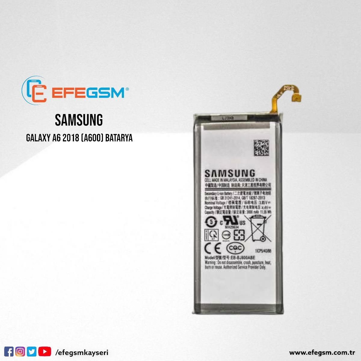 Samsung Galaxy A6 2018 (A600) Batarya