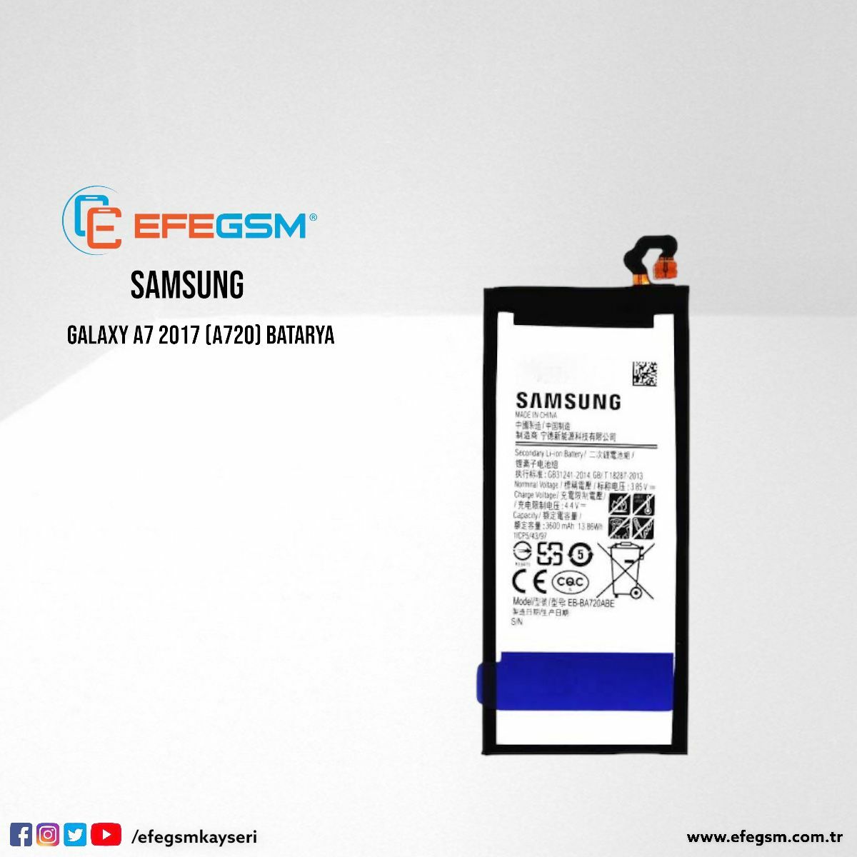 Samsung Galaxy A7 2017 (A720) Batarya