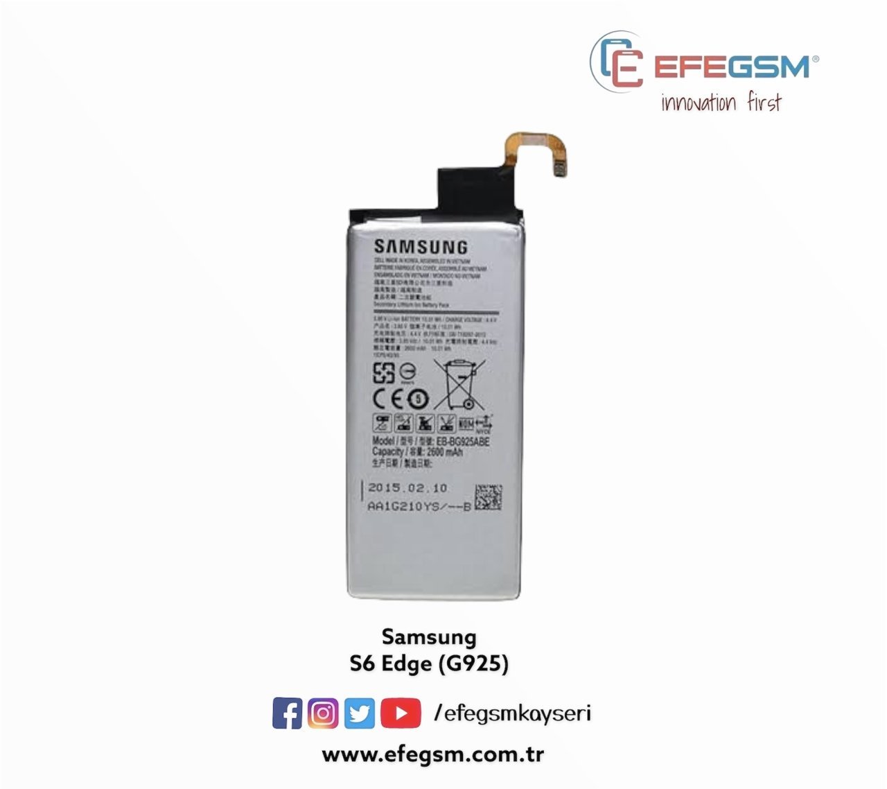 Samsung S6 Edge (G925) Batarya