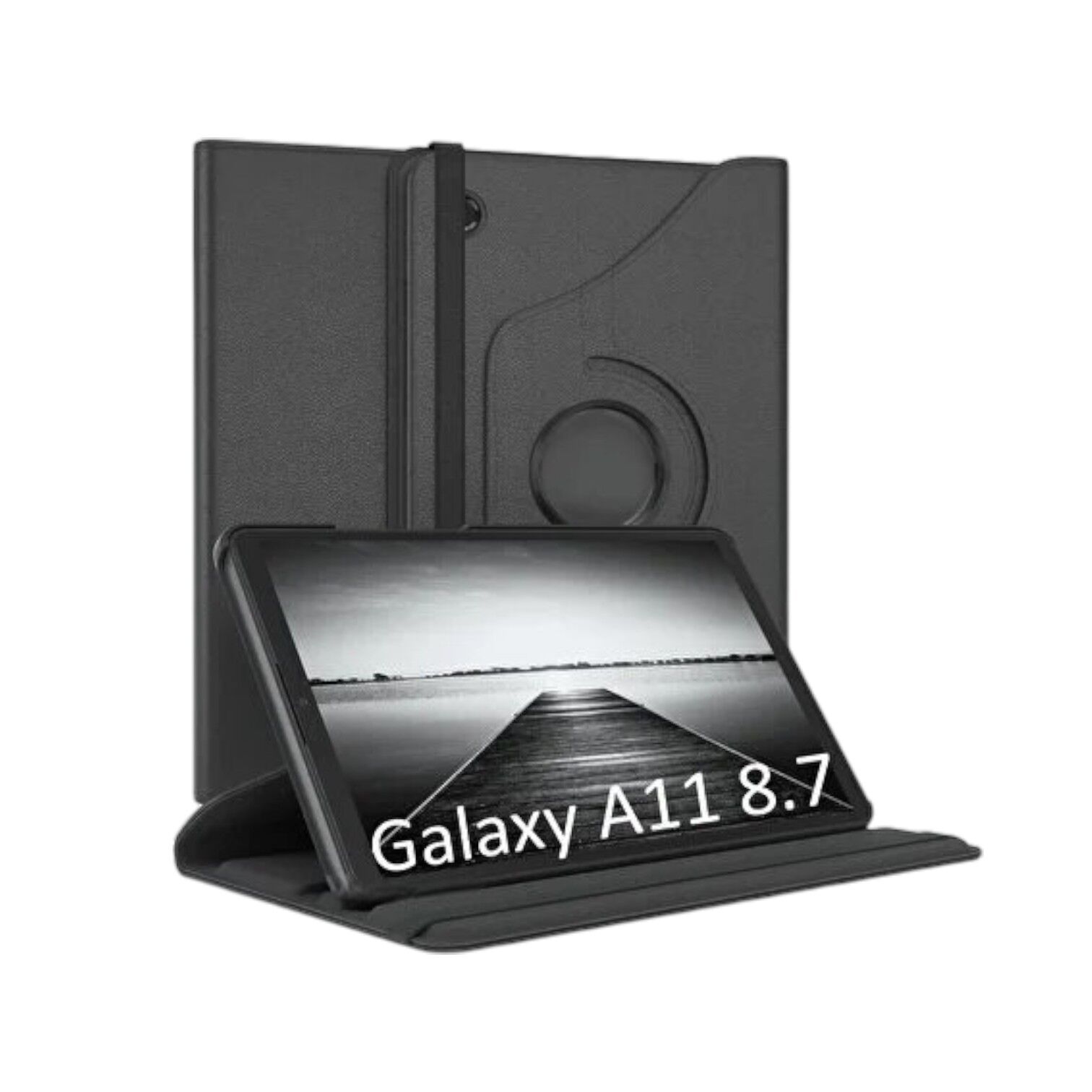 Samsung Galaxy Tab A11 (X130) Standlı Kapaklı Kılıf Siyah