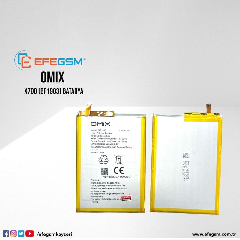 Omix X700 (BP1903) Batarya