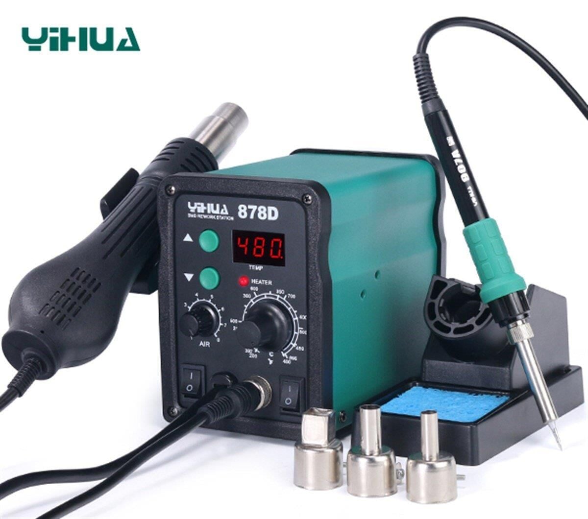 YIHUA 878D Sıcak Hava ve Lehim Makinesi