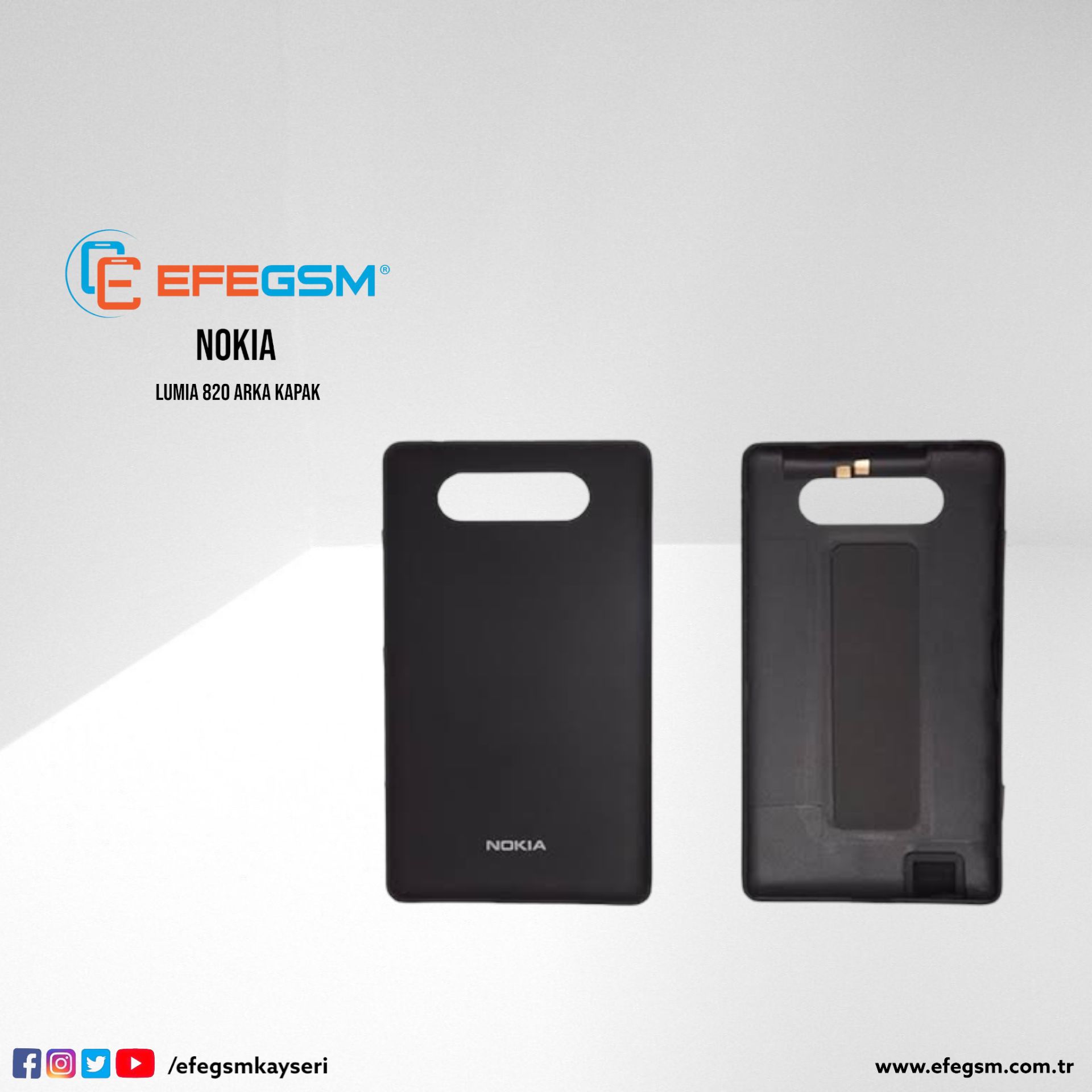 Nokia Lumia 820 Arka Kapak Sarı