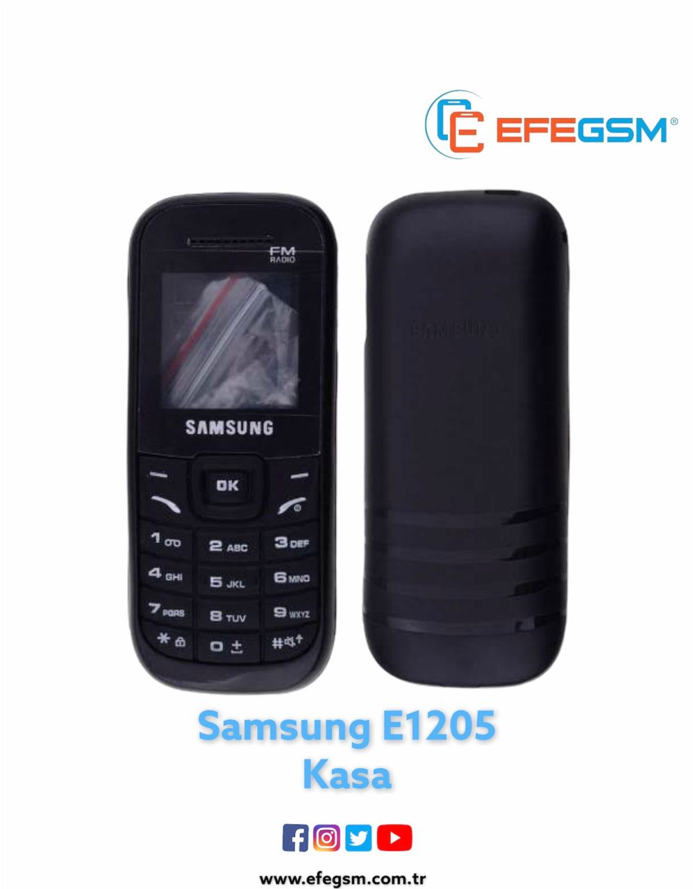 Samsung E1205 Kasa Siyah