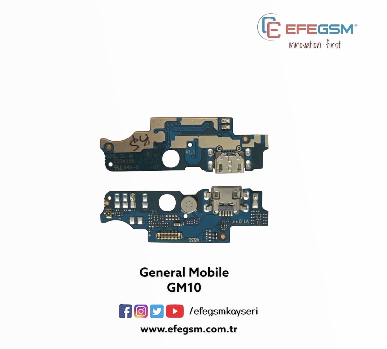 General Mobile GM10 Alt Bord