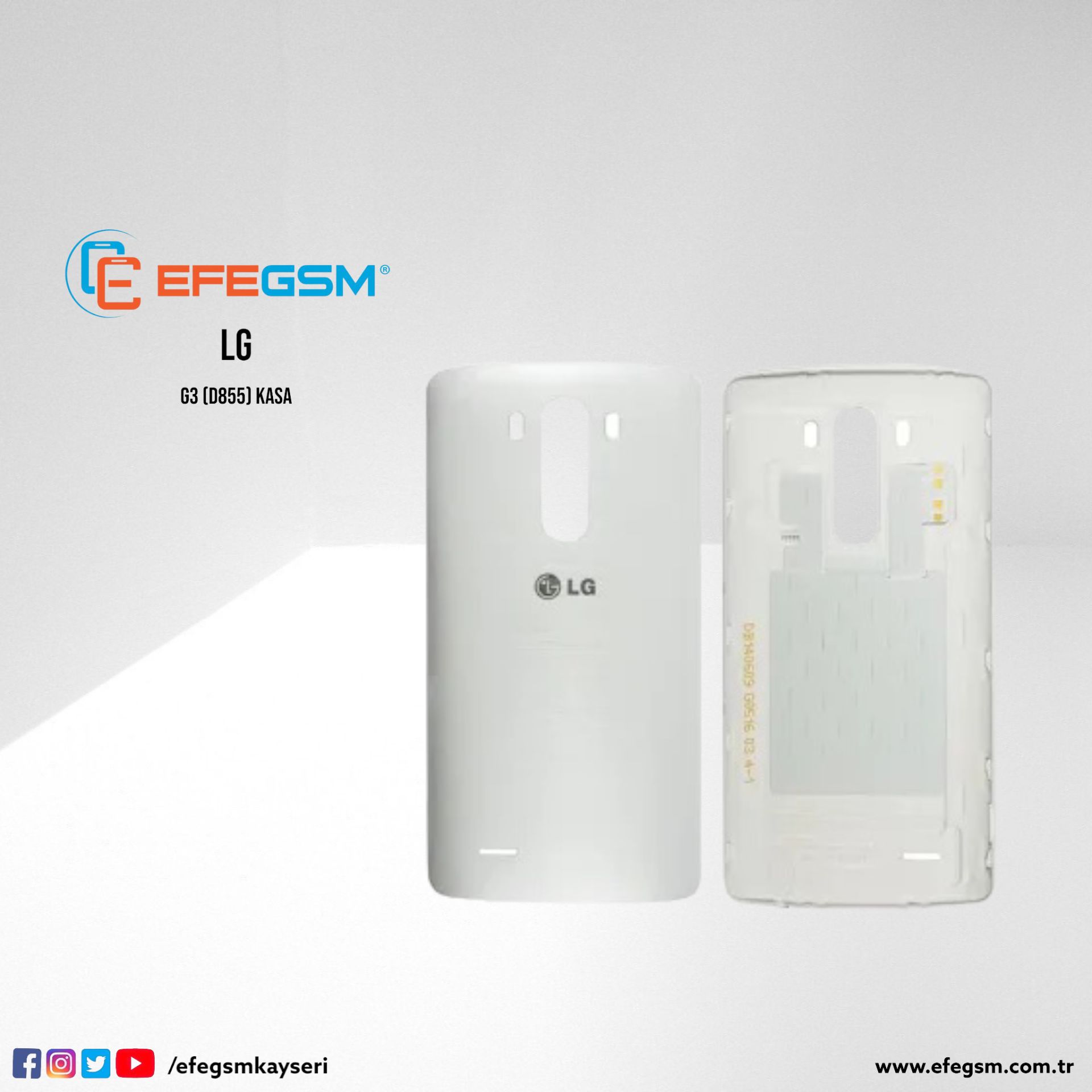 Lg G3 (D855) Arka Kapak Beyaz