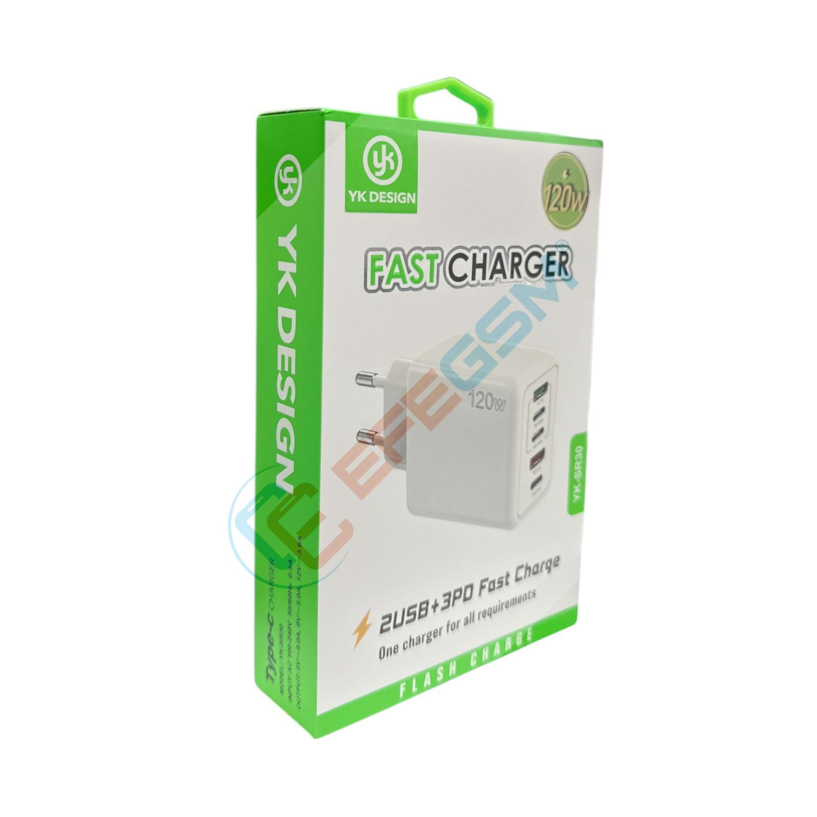 YK Desing YK-SR30 120W 2USB+3PD Usb Başlık