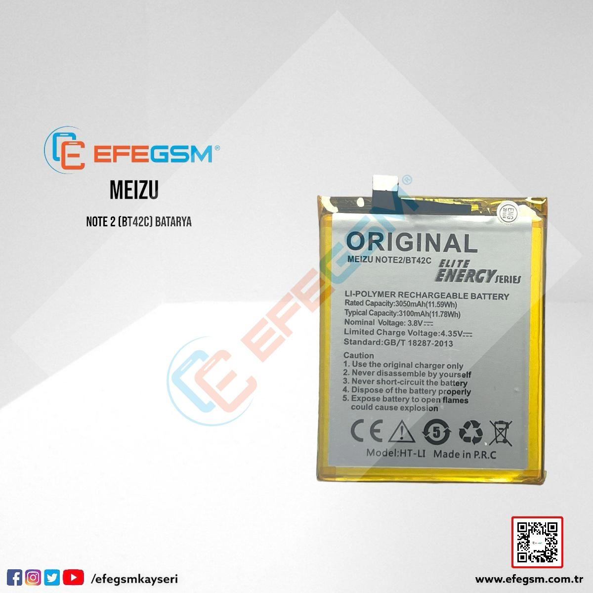 Meızu Note 2 (BT42C) Batarya