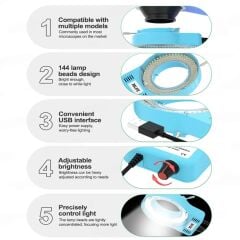 Relife RL-033M 144 LED Ayarlanabilir Mikroskop Işığı