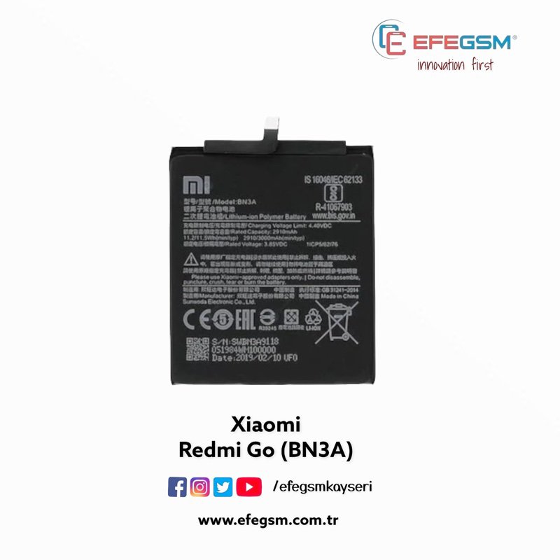 Xiaomi Redmi Go (BN3A) Batarya