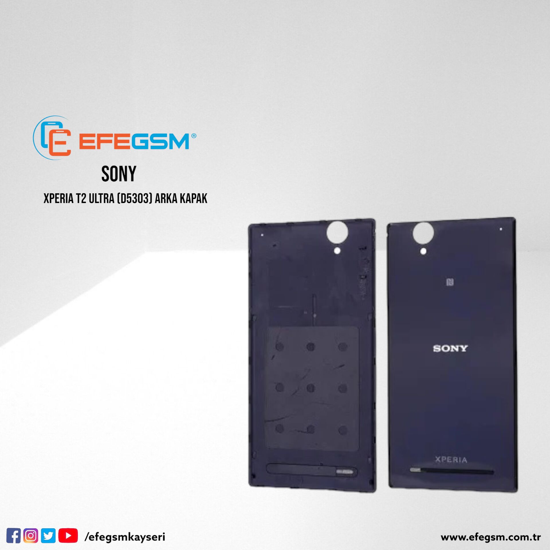 Sony Xperia T2 Ultra (D5303) Arka Kapak