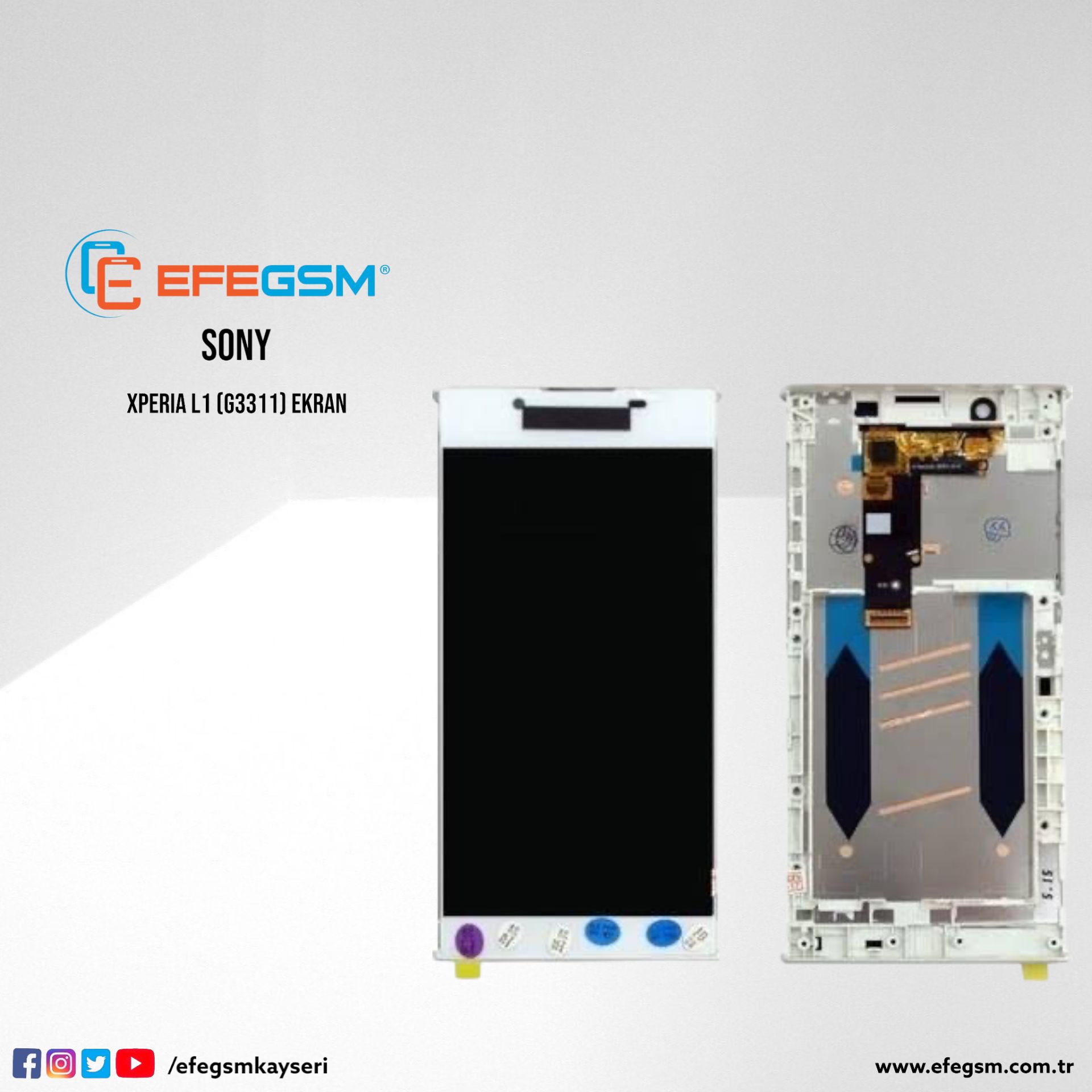Sony Xperia L1 (G3311) Ekran Beyaz