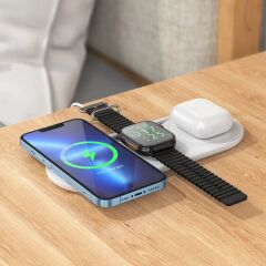 Borofone BQ19 3in1 Wireless MagSafe Şarj Aleti